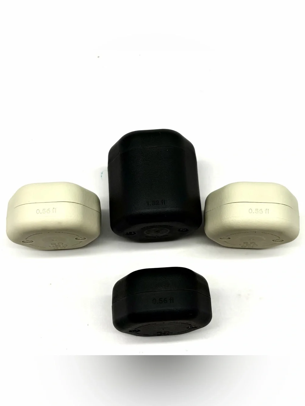 CADENCE Magnetic Leakproof Capsule Travel Toiletry Black Cream Stackable Set 4